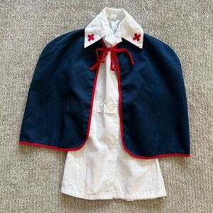 Vintage Girls Nurse Costume Dress & Cape | Size 4‎ Small